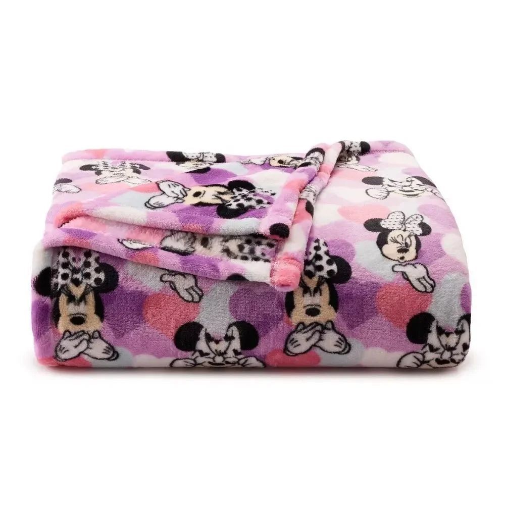 Disney Minnie Mouse Sherpa Plush Throw Blanket Kids Mickey